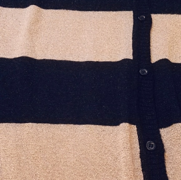 Striped V-Neck Cardigan - Picture 3 of 4
